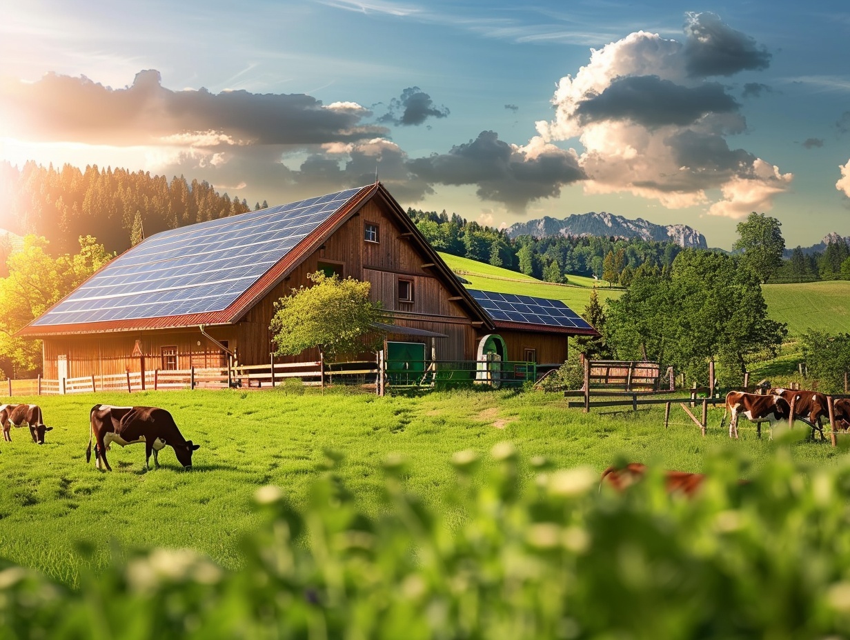 Solaranlage Landwirtschaft Scheune Agrar